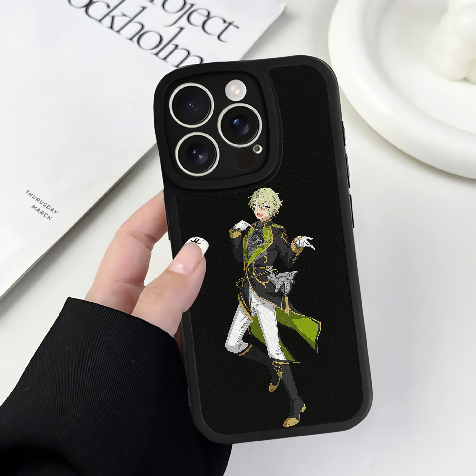 （画像用） あんさんぶるスターズ! Ensemble Stars 【iPhone 16シリーズ対応】シリコンスマホケース（レザー調） 材質：シリコン